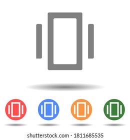 Rectangle center tool icon vector logo isolated on background