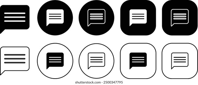 Rectangle chat rounded left icon