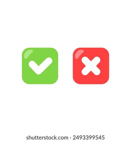 Rectangle check Mark symbol icons vector illustration