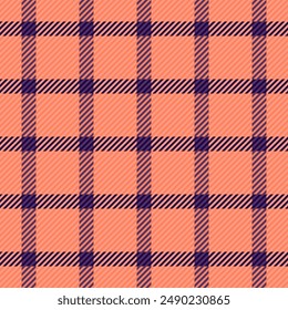 Rectangle check tartan texture, tribal plaid background fabric. Victorian textile seamless vector pattern in red and dark colors palette.