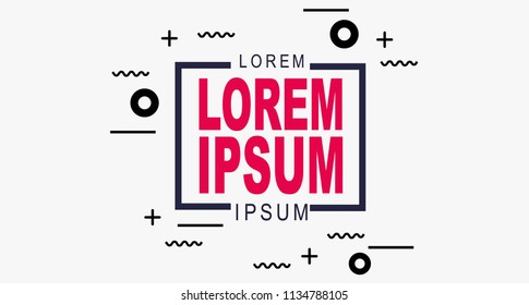 Rectangle circle Flat Geometric Shape for Campaign or poster, banner