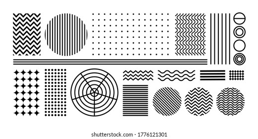 Rectangle and circle shapes. Simple pattern in the shape. Filling in empty spaces