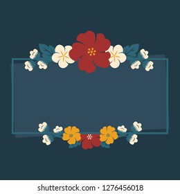 Vector de borde floral colorido Rectangle