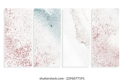 rectangle colorful mosaic pixel vector background set