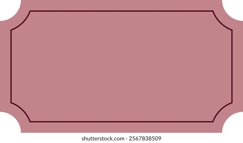 Rectangle Coupon Frame Pattern Vector Illustration