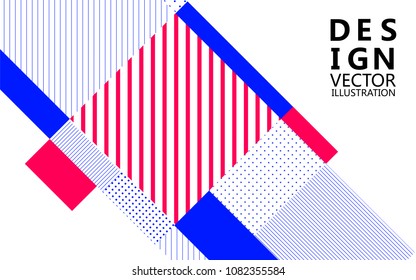 The rectangle of different sizes consists of an abstract figure.