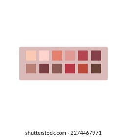 Rectangle eyeshadow palette medium size vector design