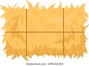 Rectangle Farm Haystack Vector Illustration