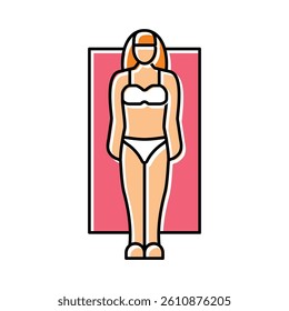 rectangle female body type color icon vector. rectangle female body type sign. isolated symbol illustration