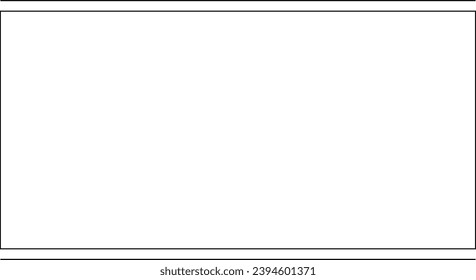 Rectangle frame border shape icon for decorative vintage doodle element for design in vector illustration
