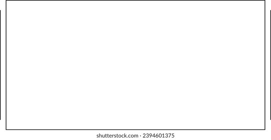 Rectangle frame border shape icon for decorative vintage doodle element for design in vector illustration
