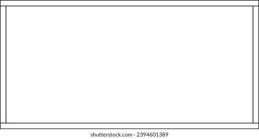 Rectangle frame border shape icon for decorative vintage doodle element for design in vector illustration
