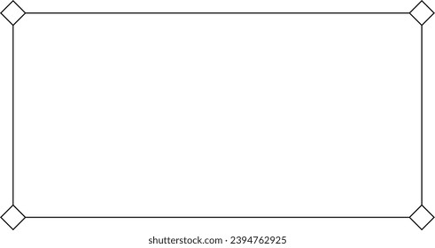 Rectangle frame border shape icon for decorative vintage doodle element for design in vector illustration