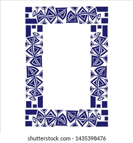 Rectangle frame with elegant sketch hand drawn decorative flowers, design element. Floral decoration for cards, invitations of wedding, birthday, valentines, holidays, events.