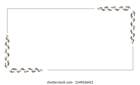 rectangle frame with elements drawing design, vector background