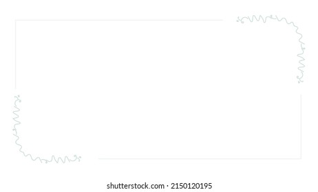 rectangle frame with elements drawing design, vector background