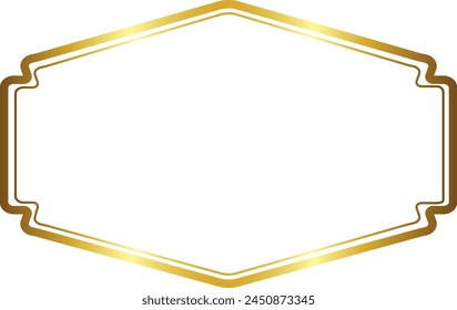 Rectangle Frame Gold picture frame luxury golden frame gold border Golden vector vintage frames retro horizontal Frame badges branches framework banner decoration decorative element ribbon isolated