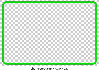 Rectangle Frame from green rope for Your Element Design at Transparent Effect Background
