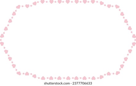 Rectangle Frame Heart Frame cute pink pastel decoration love pattern classic romantic horizontal vintage frames heart border art Elements design border decoration element decor