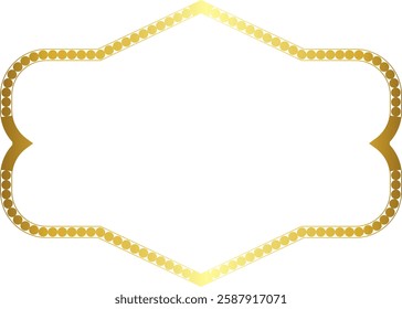 Rectangle Frame horizontal round circular graphic design artistic Gold picture frame luxury golden frame gold border vector royals framework decoration decorative element isolated background 