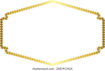 Rectangle Frame horizontal round circular graphic design artistic Gold picture frame luxury golden frame gold border vector royals framework decoration decorative element isolated background 