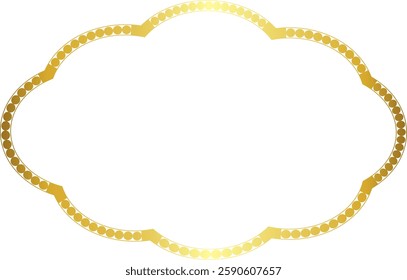 Rectangle Frame horizontal round circular graphic design artistic Gold picture frame luxury golden frame gold border vector royals framework decoration decorative element isolated background 