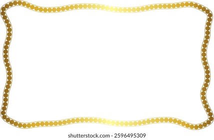 Rectangle Frame horizontal round circular graphic design artistic Gold picture frame luxury golden frame gold border vector royals framework decoration decorative element isolated background 