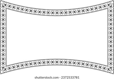 Rectangle Frame horizontal vintage frames flower floral border Luxury ornate art leaf Elements design silhouette black border retro badge decoration element isolated decor