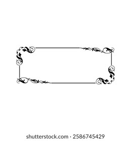 Rectangle frame icon vector. Frame illustration sign. Decorative Elements symbol or logo.