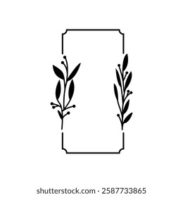 Rectangle frame icon vector. Frame illustration sign. Decorative elements symbol. Ornament logo.