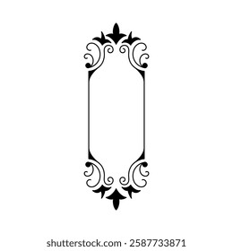 Rectangle frame icon vector. Frame illustration sign. Decorative elements symbol. Ornament logo.