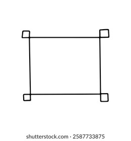 Rectangle frame icon vector. Frame illustration sign. Decorative elements symbol. Ornament logo.