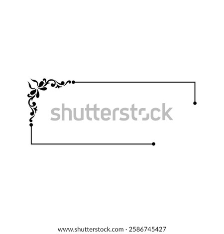 Rectangle frame icon vector. Frame illustration sign. Decorative Elements symbol or logo.