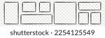 Rectangle frame line. Square shape outline on hand draw style. Vector illustration isolated