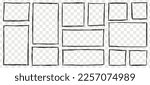 Rectangle frame line. square shape outline on hand draw style. vector illustration isolated