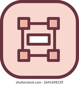 Rectangle frame Line vector Icon Design