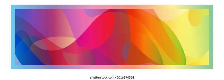 Rectangle frame on Colorful abstract Gradient Fluid background