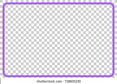 Rectangle Frame from purple rope for Your Element Design at Transparent Effect Background
