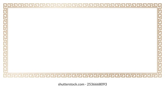 rectangle framed chinese ornament decorative elegant element golden colors isolated white backgrounds for design frame for your text or image, borders divider, labels, certificate completion