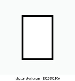 Rectangle Geometric Basic Shape Icon - Vector, Sign and Symbol for Design, Presentation, Website or Apps Elements.