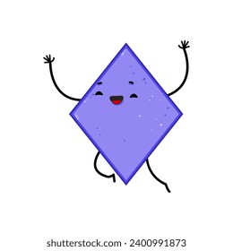rectangle geometric shape character cartoon. cute graphic, trendy symbol, preschool star rectangle geometric shape character sign. isolated symbol vector illustration