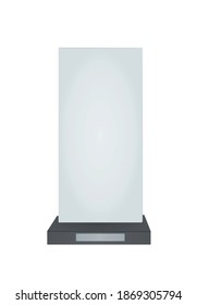 Premio Rectangle de vidrio. ilustración vectorial