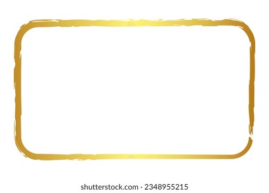 rectangle gold crayon vector simple sketch
