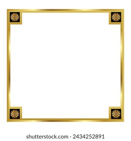 Rectangle golden frame border clipart