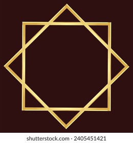 Rectangle golden frame border design