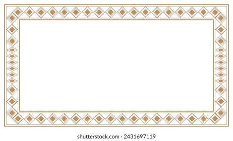 Rectangle golden frame border and Elegant modern blank blue gold graduation certificate border frame