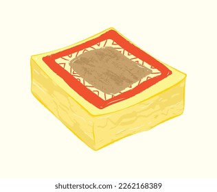 Rectangle golden ghost money in vector illustration