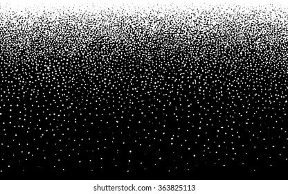 Rectangle gradient screen tone and white dots black background Monochrome simple vector graphic texture for card