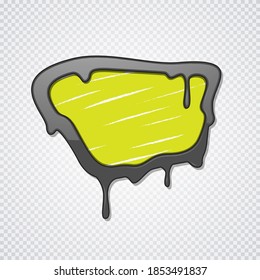 Rectangle graffiti spray banner. Graphic spray paint frame on transparent background