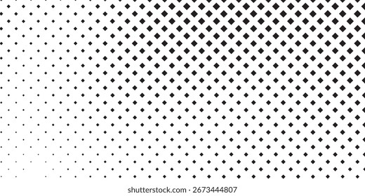 Rectangle halftone gradient texture. Vanishing polka dot modern abstract simple art